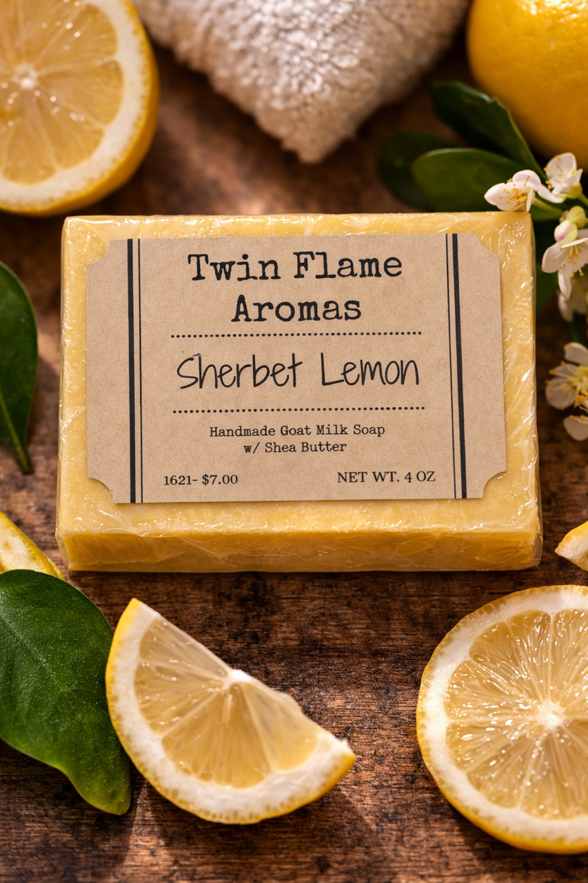 Sherbet Lemon Goat Milk Soap 4oz